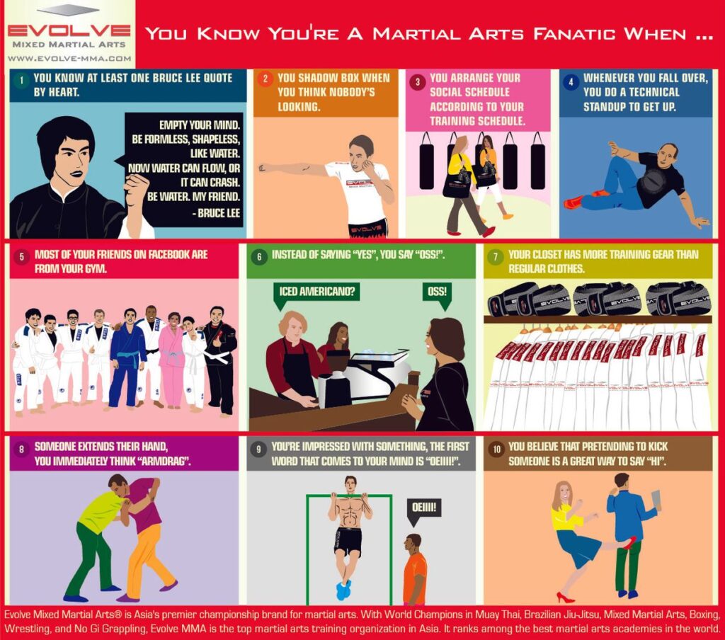 You Know You're A Martial Arts Fanatic When…. (Infographic) - Evolve Daily