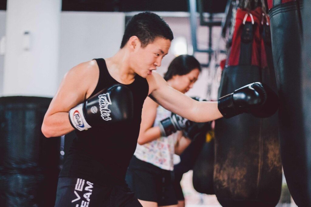 Training with a heavy bag improves your technique and co-ordination.