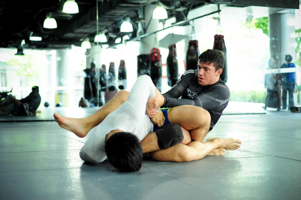 BJJ World Champion and ONE Superstar Bruno Pucci works on his ground game at the Evolve MMA Fighters Program.