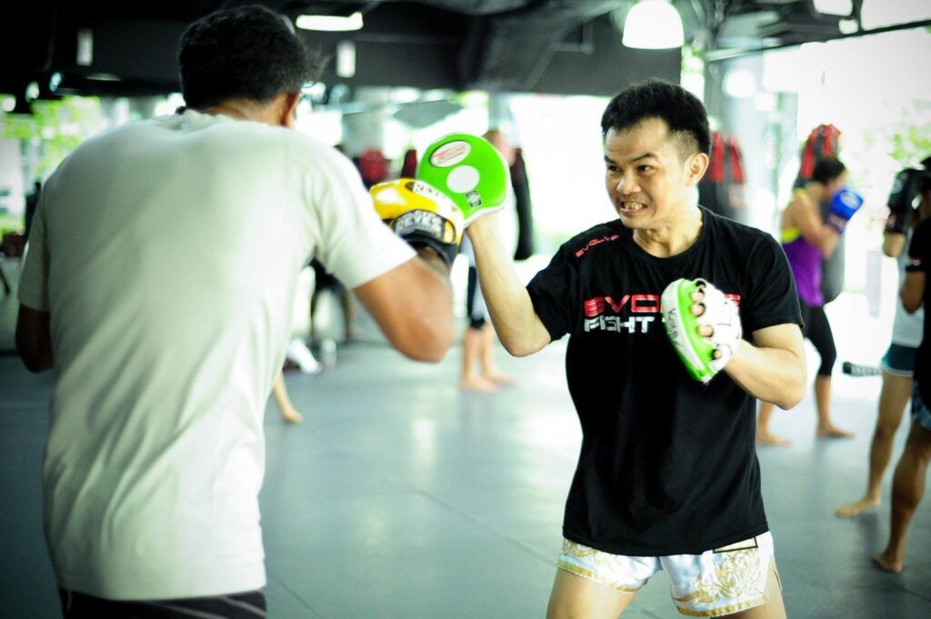 Multiple-time WBC Boxing World Champion Pongsaklek Wonjongkam teaches at Evolve MMA.