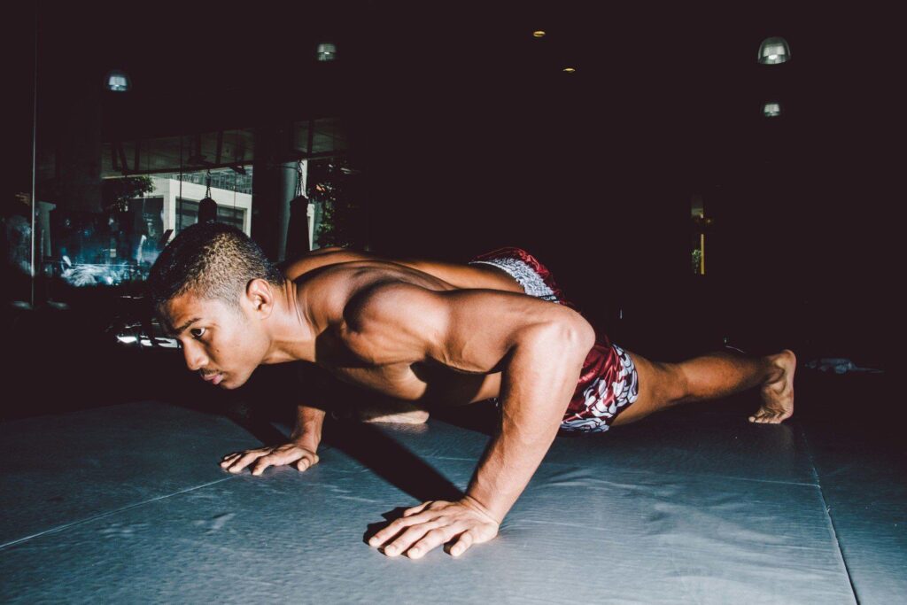 Push-ups can strengthen your upper body.