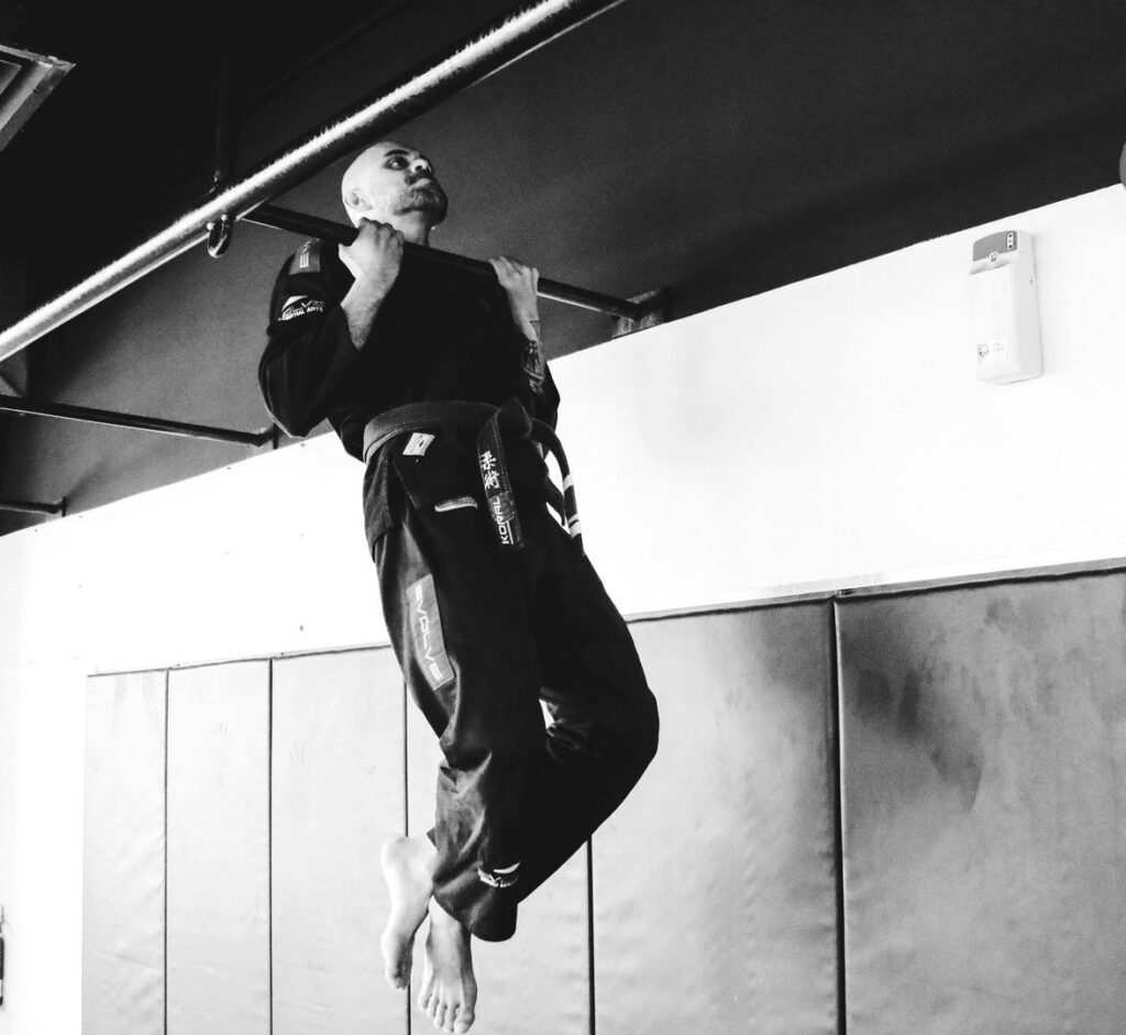 Pull-ups can help develop powerful forearms and grip strength to help improve your performance in BJJ.
