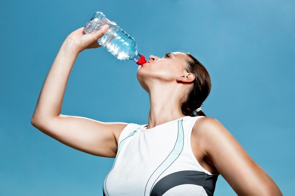 Staying hydrated will keep your core body temperature down -- so drink up!
