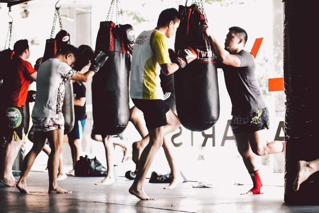 Training with a heavy bag improves your coordination and technique.