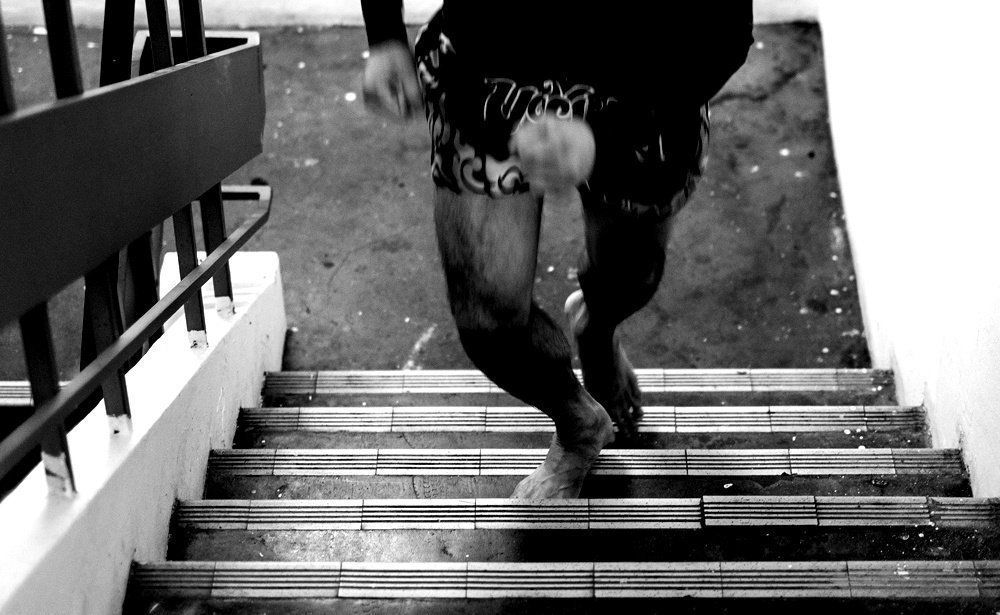 sam-a running stairs