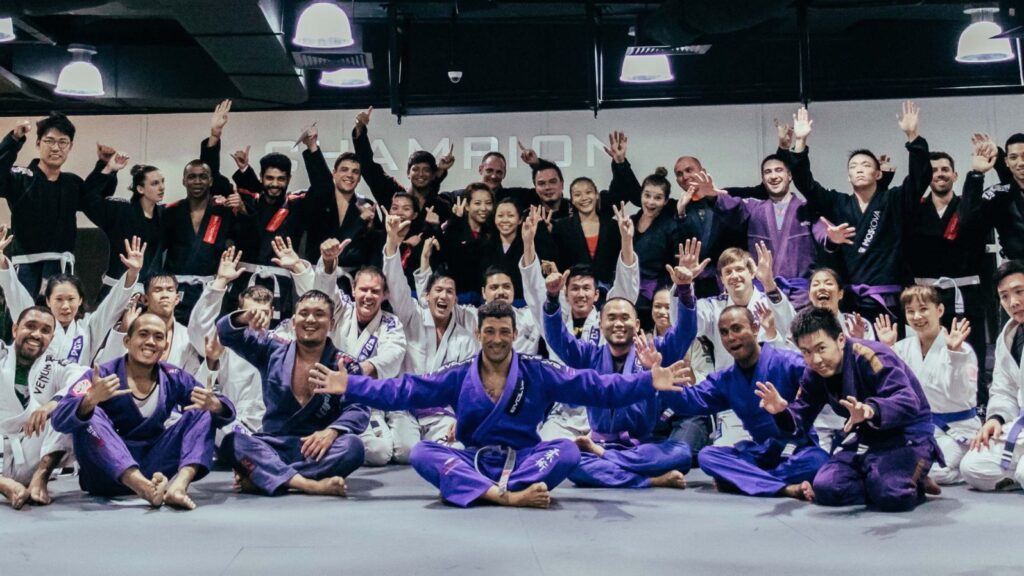 A group of BJJ students