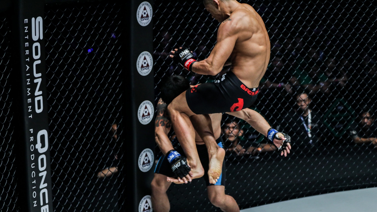 muay thai flying knee knockout
