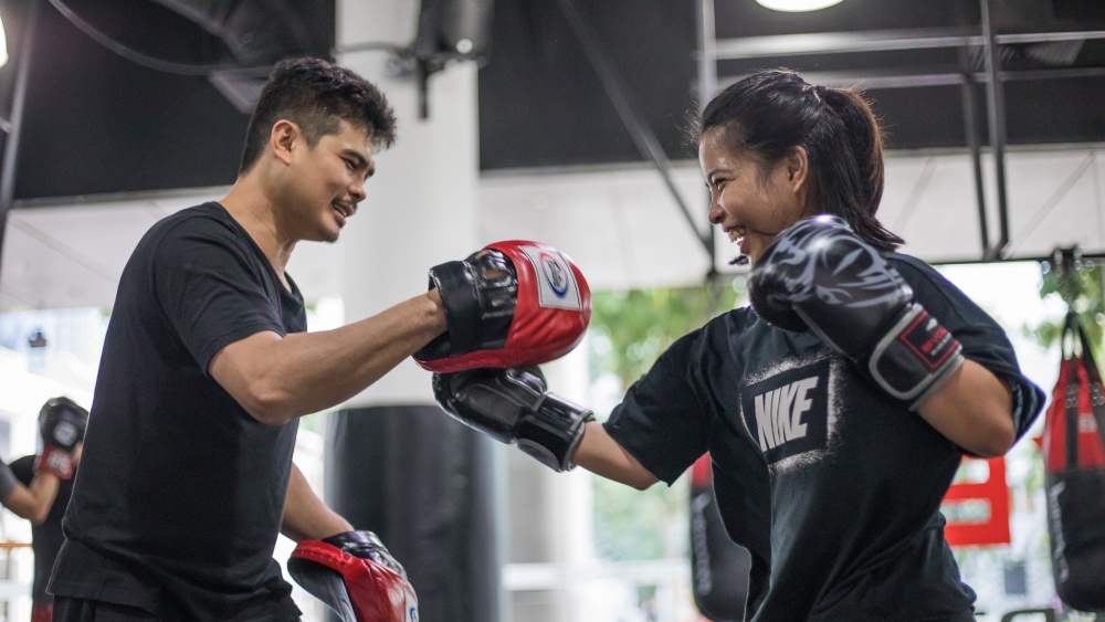 A fun community in a boxing gym