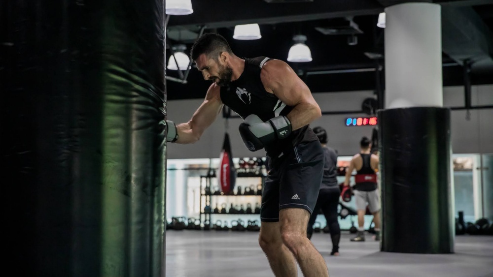 boxing in the gym