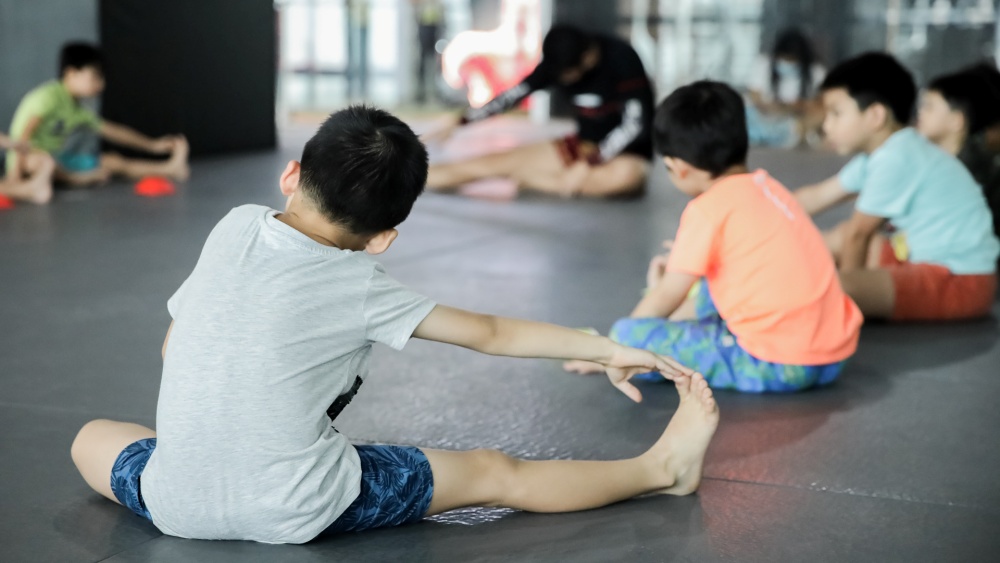 martial arts kids stretching