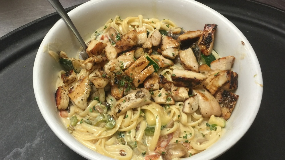 grilled chicken and cheese pasta