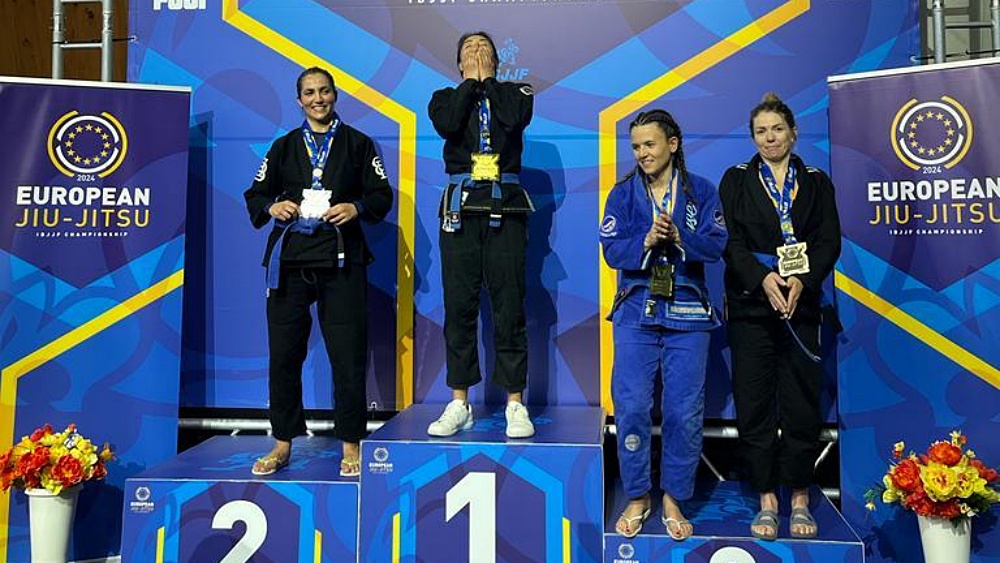 Sana El Aarbaoui a blue belt, took the silver medal home in the feather division of the Master 3 category.