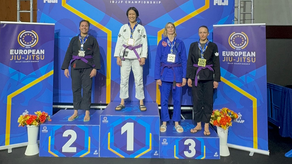 Tiffany Low Hui Min a purple belt, took the gold medal home in the middle division of the master 2 category.