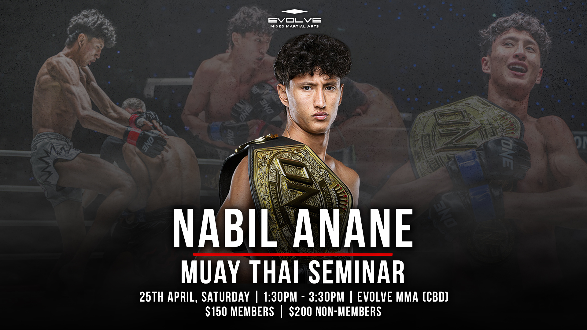 Nabil Anane's muay thai seminar poster