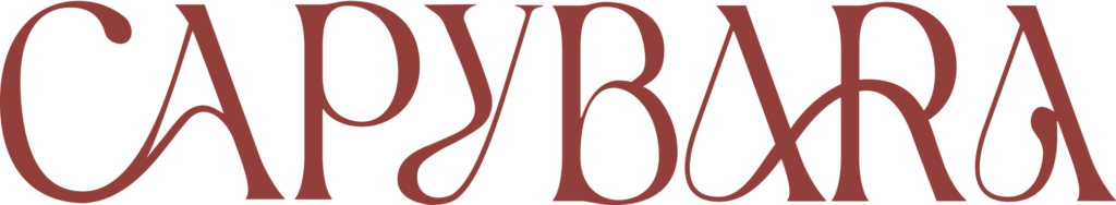 a logo of capybara bathing